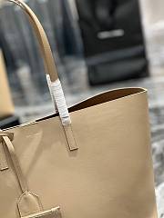 YSL Shopping Bag Supple Leather Beige 37x28x13cm - 2