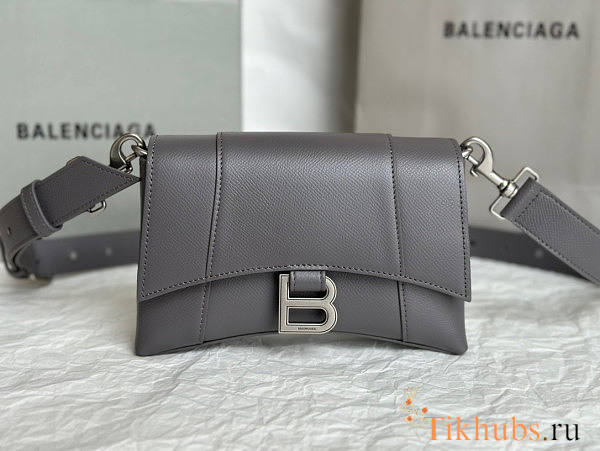 Balenciaga Men's Downtown XXS Crossbody Bag Grey 21x15x7cm - 1