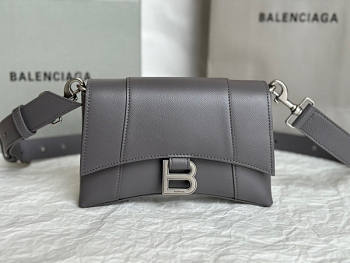 Balenciaga Men's Downtown XXS Crossbody Bag Grey 21x15x7cm