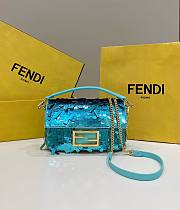 Fendi Turquoise Sequin Blue 19x5x11cm - 1