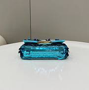 Fendi Turquoise Sequin Blue 19x5x11cm - 3