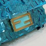 Fendi Turquoise Sequin Blue 19x5x11cm - 5