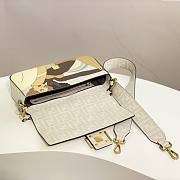 Fendi Baguette FF White Glazed Fabric Bag 27x15x6cm - 4