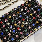 Chanel Evening Bag Glass Pearls & Gold Black Multicolour 17x11x7cm - 6