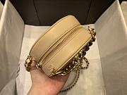 Chanel 19 Round Clutch With Chain Beige Gold 12x12x4.5cm - 3