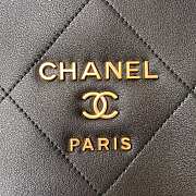 Chanel Black Leather Shoulder Bag 21x23x11cm - 2