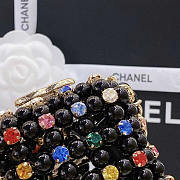 Chanel Mini Evening Bag Glass Pearls Gold Black Multicolour 8x7x7cm - 3