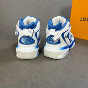Louis Vuitton LV Trainer High Top White And Blue  - 5