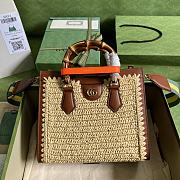 Gucci Diana Small Tote Bag Raffia 27x24x11cm - 1