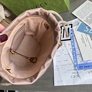 Gucci GG Marmont Matelassé Mini Bucket Bag Rose Pink 19x17x10cm - 3