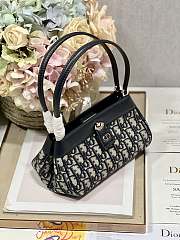 Dior Small Key Bag Blue Oblique Jacquard 22 x 12.5 x 12 cm - 6