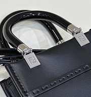 Fendi Mini Sunshine Shopper Black Leather 18x13x6.5cm - 3