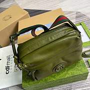 Gucci Shoulder Bag With Tonal Double G Green 23.5 x 15 x 8 cm - 6