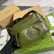 Gucci Shoulder Bag With Tonal Double G Green 23.5 x 15 x 8 cm - 4