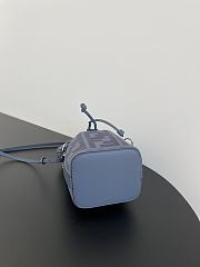 Fendi Mon Tresor Blue FF Canvas Mini Bag 18x12x10cm - 6