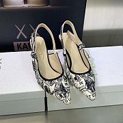 Dior J'adior Slingback Pump White Black Plan de Paris Motif  - 5