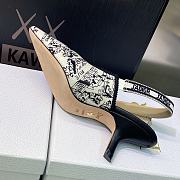 Dior J'adior Slingback Pump White Black Plan de Paris Motif  - 3