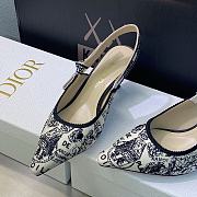 Dior J'adior Slingback Pump White Black Plan de Paris Motif  - 2