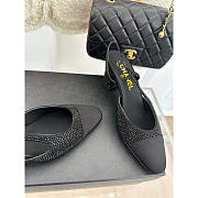 Chanel Strass Slingbacks Black Grosgrain 6cm - 4