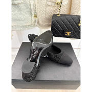 Chanel Strass Slingbacks Black Grosgrain 6cm - 3