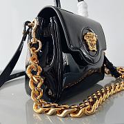 Versace La Medusa Small Black Patent Handbag 20x17x10cm - 2