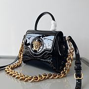 Versace La Medusa Small Black Patent Handbag 20x17x10cm - 4