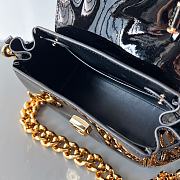 Versace La Medusa Small Black Patent Handbag 20x17x10cm - 6