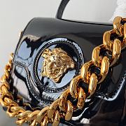 Versace La Medusa Small Black Patent Handbag 20x17x10cm - 5