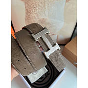 Hermes Togo Leather Belt Grey - 5