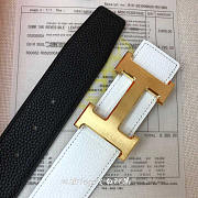 Hermes Togo Leather Belt White - 2