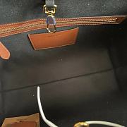 Burberry Medium Check and Leather Tote Brown 34x14x28cm - 4