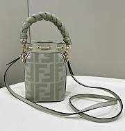 Fendi Mon Tresor Ligh Green FF Canvas Mini Bag 18x12x10cm - 5