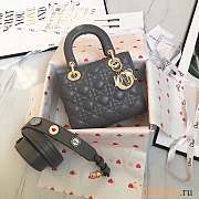 Lady Dior Gray Lambskin Size 20 x 17 x 9 cm - 1