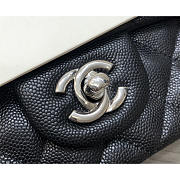 Chanel Caviar Rectangular Flap Bag Black with Silver 20cm - 3