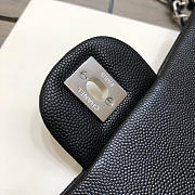 Chanel Caviar Rectangular Flap Bag Black with Silver 20cm - 2