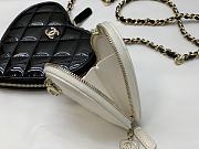 Chanel Clutch With Strap Calfskin Black White 13.3 × 15 × 2 cm - 4