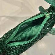 Prada Satin Mini Bag With Crystals Green 22x17x6cm - 2