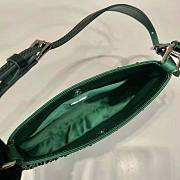 Prada Cleo Satin Bag With Crystals Green 22x18.5x4.5cm - 5