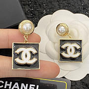 Chanel 22A CC Logo Earrings Black and White - 3