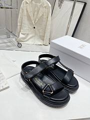 Dior D-Wave Sandal Black Lambskin - 1