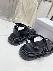 Dior D-Wave Sandal Black Lambskin - 5