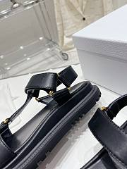 Dior D-Wave Sandal Black Lambskin - 4