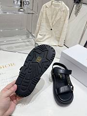 Dior D-Wave Sandal Black Lambskin - 3