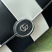 Gucci Petite GG Small Shoulder Bag Black White 27x15x5cm - 3