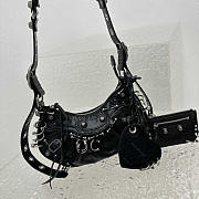 Balenciaga Le Cagole XS Shoulder Bag With Piercing Black 26x16x9.9cm - 4