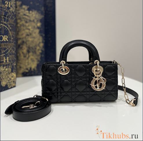 Dior Small Lady D-Joy Bag Black Cannage Lambskin 22 x 12 x 6 cm - 1