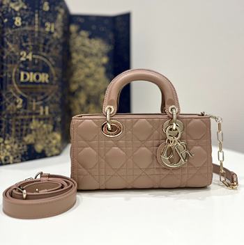 Dior Small Lady D-Joy Bag Pink Cannage Lambskin 22 x 12 x 6 cm