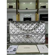 Chanel Flap Bag Medium Iridescent Silver Lilac Lambskin 25cm - 1