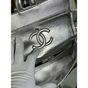 Chanel Flap Bag Medium Iridescent Silver Lilac Lambskin 25cm - 3