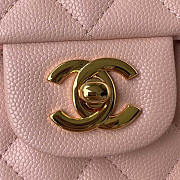 Chanel Small Flap Bag Caviar Gold Hardware Pink 23cm - 3